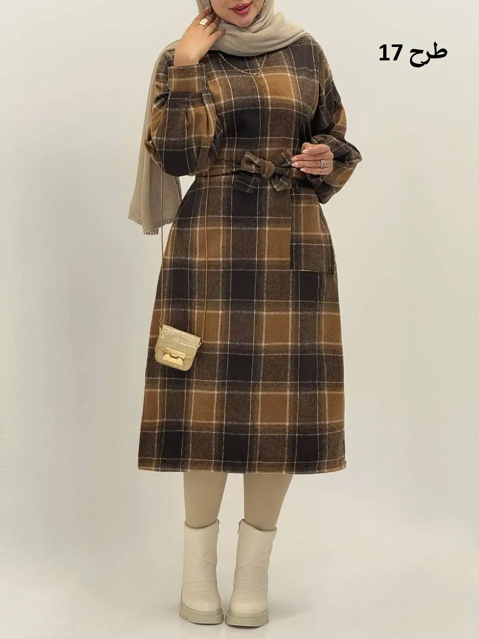 3593-کفتان چهارخونه پشمی